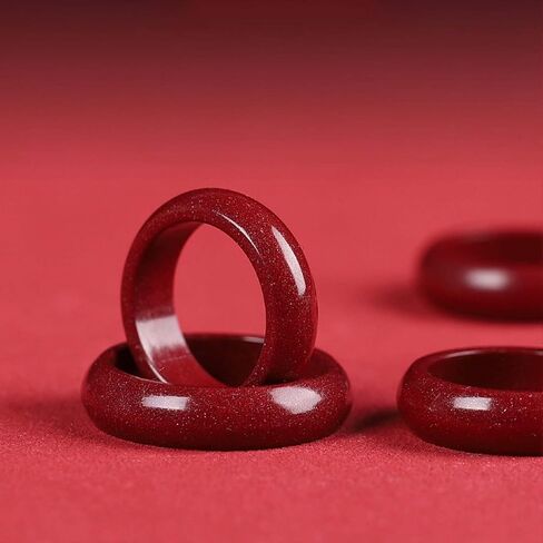 Feng Shui Cinnabar Ring, Attracting Wealth Cinnabar Feng Shui Ring for Men Women, Wealth and Protection Good Luck Money Amulet Lucky Rings That Bring Good Luck Mother's Day Gifts in Saudi Arabia