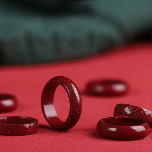Feng Shui Cinnabar Ring, Attracting Wealth Cinnabar Feng Shui Ring for Men Women, Wealth and Protection Good Luck Money Amulet Lucky Rings That Bring Good Luck Mother's Day Gifts in Saudi Arabia