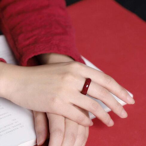 Feng Shui Cinnabar Ring, Attracting Wealth Cinnabar Feng Shui Ring for Men Women, Wealth and Protection Good Luck Money Amulet Lucky Rings That Bring Good Luck Mother's Day Gifts in Saudi Arabia