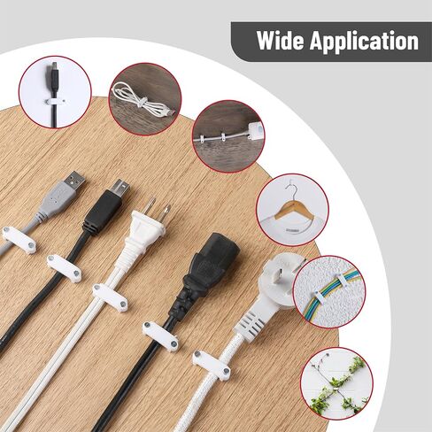 Bates- Cable Clips with Steel Nails, 200 pcs, White, Large, 2-Nail Cord Clips for Wires on Wall, Cable Wall Clip, Wire Wall Clips, Cable Wire Clips, Coaxial Cable Clips, Cord Wall Clip in Saudi Arabia