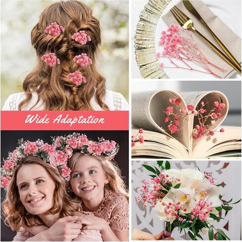 200Pcs Mini Dried Baby's Breath Flowers 4000+Natural Bulk Flowers Real Flowers Pressing Floral Dried Flowers Pressed Gypsophila Bouquet for Hair Accessory Wedding Card Making (Ivory White) in Saudi Arabia