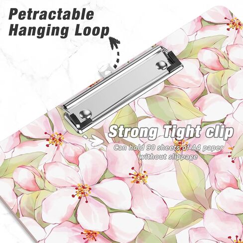 حافظة خشبية من Rimilak، مقاس 8.5 × 11 بوصة، لوحات كتابة بحجم الحروف الورقية، نمط مخصص لطيف، لوحة مشبك بتصميم ممتع للمعلمين والأطفال والنساء والعودة إلى المدرسة ومستلزمات المدرسة والمكتب. in Kuwait