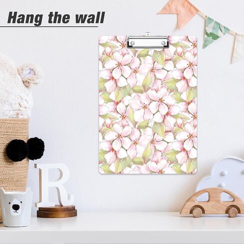 حافظة خشبية من Rimilak، مقاس 8.5 × 11 بوصة، لوحات كتابة بحجم الحروف الورقية، نمط مخصص لطيف، لوحة مشبك بتصميم ممتع للمعلمين والأطفال والنساء والعودة إلى المدرسة ومستلزمات المدرسة والمكتب. in Kuwait