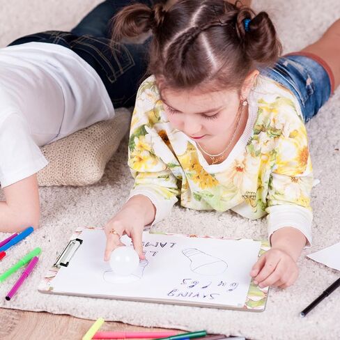 حافظة خشبية من Rimilak، مقاس 8.5 × 11 بوصة، لوحات كتابة بحجم الحروف الورقية، نمط مخصص لطيف، لوحة مشبك بتصميم ممتع للمعلمين والأطفال والنساء والعودة إلى المدرسة ومستلزمات المدرسة والمكتب. in Kuwait