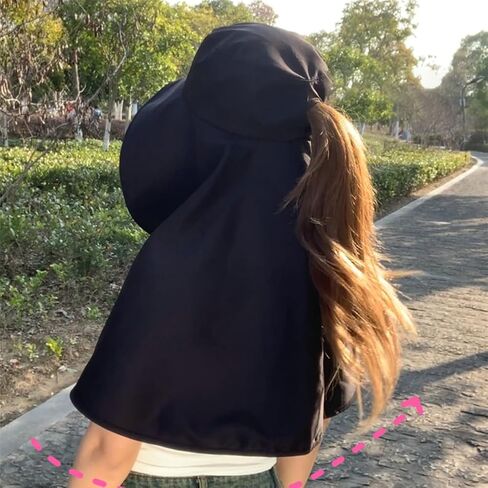 قبعات الشمس ذات حافة واسعة للغاية للنساء قبعات الشاطئ للحماية من الأشعة فوق البنفسجية للنساء مع غطاء للرقبة قابلة للتعبئة، قبعات للشمس في الهواء الطلق كاكي in Kuwait