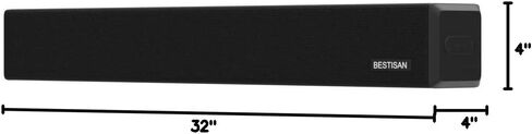 شريط صوت BESTISAN مع بلوتوث 5.0 وتوصيلات سلكية أشرطة صوت منزلية للتلفزيون (50 وات، 3 أوضاع صوت، تحكم باللمس، منفذ فرعي، صوت جهير قابل للتعديل، قابل للتركيب، إصدار 2023) in Kuwait