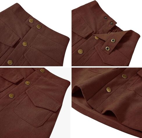 Skirt for Girls Casual Plaid Skirt Girls Pencil Dress with Button Closure Corduroy Skirt for Toddler/Girls/Kids in Saudi Arabia