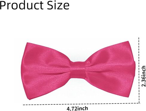 Classic Bow Tie Adjustable Neck Bow Tie Solid Color Satin Bow Tie for Men Wedding Party Graduation Gifts Dress up in Saudi Arabia