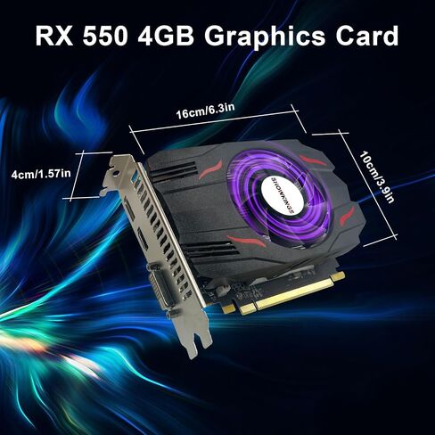 بطاقة رسومات SHOWKINGS GeForce GT 730 سعة 4 جيجابايت، 128 بت GDDR3 PCIe x16 وحدة معالجة الرسومات الجرافيكية للكمبيوتر منخفضة المستوى للعمل، HDMI VGA DVI مخرج بطاقة فيديو ألعاب سطح المكتب تدعم 2K مع دعامة in Saudi Arabia
