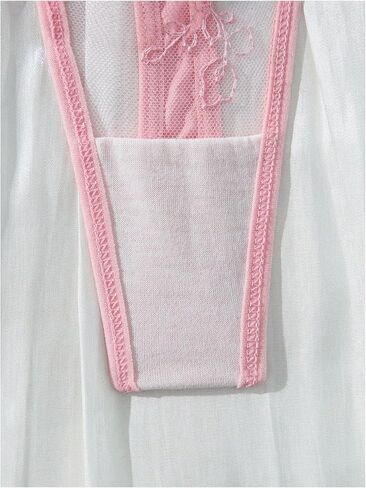 MakeMeChic Women's Strawberry Lace Mesh Lingerie Set Push Up Bra and Panty in Saudi Arabia