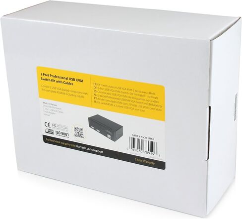 StarTech.com 2-Port Professional KVM Switch - 1U Rackmount KVM Switch - 2-Port - 1920 x 1440 (SV231) in Kuwait