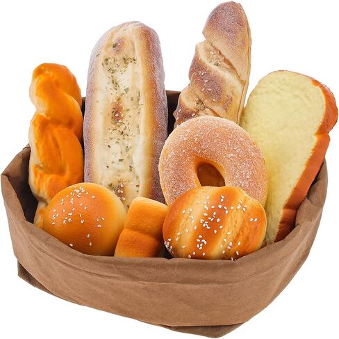 5pcs Realistic Artificial Bread Decoration Set Fake Faux Food Baguette Caterpillar Home Kitchen Restaurant Wedding Festival Party Prop in Kuwait