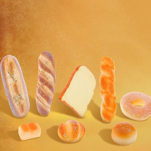 5pcs Realistic Artificial Bread Decoration Set Fake Faux Food Baguette Caterpillar Home Kitchen Restaurant Wedding Festival Party Prop in Kuwait