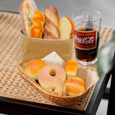 5pcs Realistic Artificial Bread Decoration Set Fake Faux Food Baguette Caterpillar Home Kitchen Restaurant Wedding Festival Party Prop in Kuwait