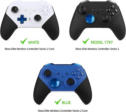 13 in 1 Metal Thumbsticks for Xbox One Elite Series 2, Elite Series 2 Core Controller Parts, Gaming Accessory Replacement, Metal Mod 6 Swap Joysticks, 4 Paddles, 2 D-Pads, 1 Tool(Plating Blue) in Kuwait