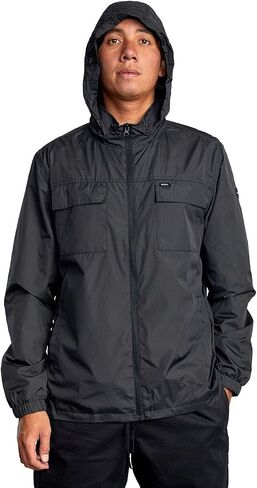 RVCA Mens Sport Zip Front Athletic Windbreaker Jacket in Saudi Arabia