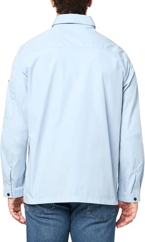 HUGO Men's Cotton Mix Canvas Zip Up Overshirt in Saudi Arabia