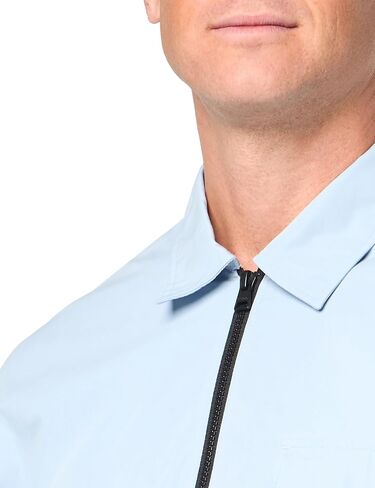 HUGO Men's Cotton Mix Canvas Zip Up Overshirt in Saudi Arabia