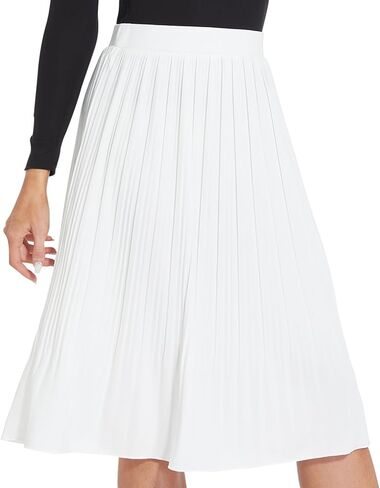 Women Classic Chiffon Flowy Pleated Midi Skirts in Saudi Arabia