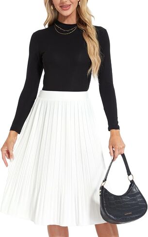 Women Classic Chiffon Flowy Pleated Midi Skirts in Saudi Arabia