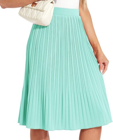 Women Classic Chiffon Flowy Pleated Midi Skirts in Saudi Arabia