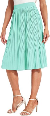 Women Classic Chiffon Flowy Pleated Midi Skirts in Saudi Arabia