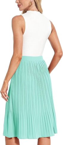 Women Classic Chiffon Flowy Pleated Midi Skirts in Saudi Arabia