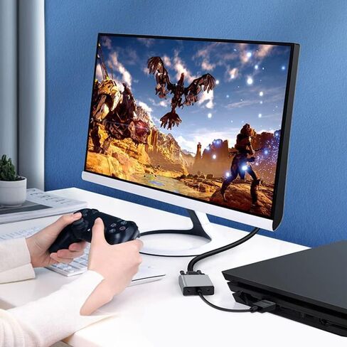 USB to HDMI Adapter, USB 3.0/2.0 to HDMI Cable Multi-Display Video Converter- PC Laptop Windows 7 8 10,Desktop, Laptop, PC, Monitor, Projector, HDTV.[Not Support Chromebook] in Kuwait