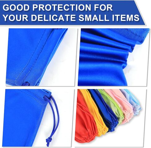 18pcs Sunglasses Pouch, 7x3.5in Eyeglass Storage Bag Drawstring Glasses Soft Microfiber Pouch Bag Cloth Sunglass Sleeve in Saudi Arabia