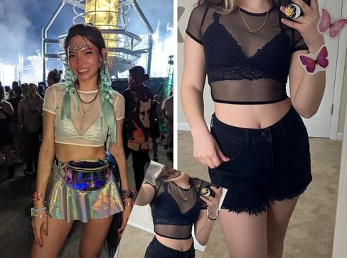 المرأة شبكة المحاصيل الأعلى كم قصير انظر من خلال قميص محض بلوزة س الرقبة كلوبوير in Kuwait