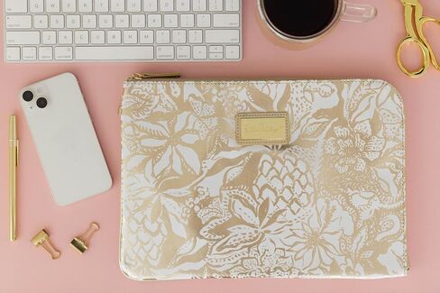 Lilly Pulitzer Padded Tech Sleeve with Small Zip Pouch for Accessories, Cute Laptop Case for Women, Tablet Bag or 13 Inch Laptop Sleeve, Me and My Zesty in Kuwait
