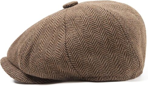 Jastore Kids Boys Vintage Newsboy Cap Tweed Flat Boys Vintage Beret Cabbie Hat Pageboy Caps in Kuwait