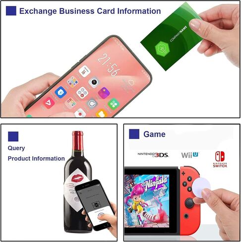 50 قطعة من بطاقات NFC NTAG215 NFC المستديرة، 25 مم (1 بوصة) 504 بايت ذاكرة فارغة من PVC بطاقات NFC للعملات المعدنية، متوافقة مع TagMo Amiibo وجميع الهواتف المحمولة والأجهزة التي تدعم NFC in Kuwait