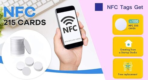 50 قطعة من بطاقات NFC NTAG215 NFC المستديرة، 25 مم (1 بوصة) 504 بايت ذاكرة فارغة من PVC بطاقات NFC للعملات المعدنية، متوافقة مع TagMo Amiibo وجميع الهواتف المحمولة والأجهزة التي تدعم NFC in Kuwait