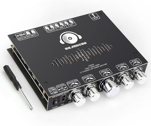 ZK-ST21 TPA3221 Bluetooth Power Amplifier Board with Subwoofer 2.1 Channel 100W×2+200W, 12V-30V Audio Power Amplifier Module with Treble and Bass Control in Saudi Arabia