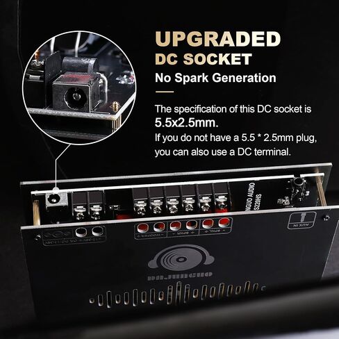ZK-ST21 TPA3221 Bluetooth Power Amplifier Board with Subwoofer 2.1 Channel 100W×2+200W, 12V-30V Audio Power Amplifier Module with Treble and Bass Control in Saudi Arabia
