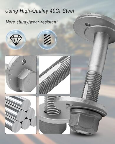 Rear Camber Adjustment Eccentric Bolt Kit Fit for Ford Edge Fusion Mustang 2007-2024 Lincoln MKX MKZ Continental 2007-2020 Vehicle Replace DG9Z5K978A 7T4Z5K751A W716343S440, 1 Set in Saudi Arabia