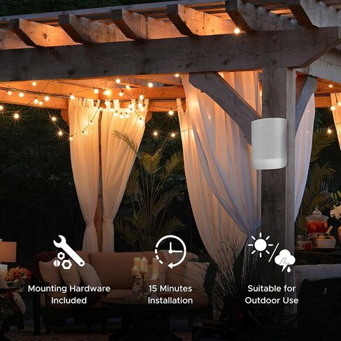 Move Speaker Wall Mount Bracket, Weatherproof, Compatible with Sonos Move & Move 2, Including Mounting Accessories, Shadow Black in Saudi Arabia