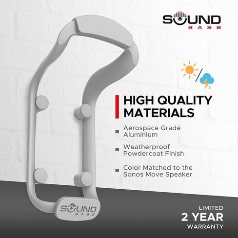 Move Speaker Wall Mount Bracket, Weatherproof, Compatible with Sonos Move & Move 2, Including Mounting Accessories, Shadow Black in Saudi Arabia