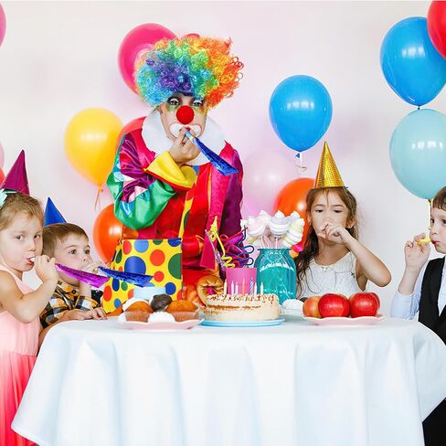 Frcctre 12 Pcs Clown Costume Set Dress Up Accessories, Include Wig Bow Tie Nose Big Shoes Shoulder Bag Socks Sleeve 5 Pcs Whistle in Kuwait