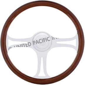 United Pacific 88142 - Steering Wheel - 18" Chrome Blade Steering Wheel With Hub For Peterbilt 1998-2005, Kenworth 2001-2002