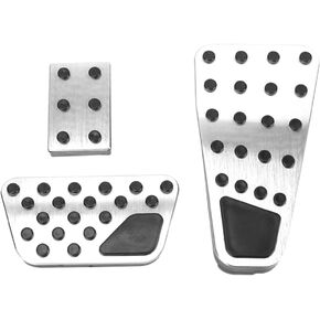3PCS Aluminum Alloy Pedals Cover No Drilling Anti-Slip Parking Brake and Accelerator Pedal Pads Foot Pedal Cover Kit For 2010-2018 RAM 1500 2500 3500,2019-2023 RAM 1500 Classic-Black