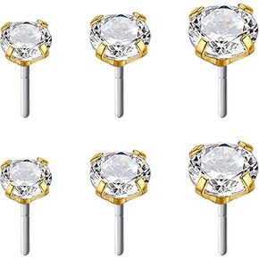 D.Bella Replacement Balls Surgical Steel Piercing Balls for Belly Navel Nipple Tongue Industrial Barbell Nose Septum Lip Eyebrow Ear Rings Body Piercing Jewelry Patrs