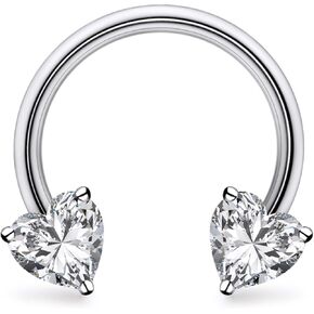 16G G23 Titanium Horseshoe Septum Rings Internally Threaded Septum Nose Rings Hoop Helix Daith Cartilage Tragus Earrings Eyebrow Body Piercing Jewelry for Women Men 8mm 10mm