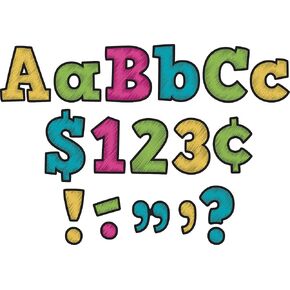 Teacher Created Resources Chalkboard Brights Bold Block 4-Inch Letters Combo Pack (TCR5617)