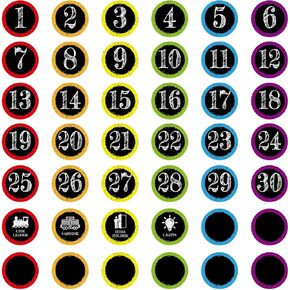 42 Pcs Number Spot Markers Stickers 4" Line Up Spots for Classroom Floor Colorful Dots Number Spot Markers and Labels Classroom Floor Line-up Stickers for Preschool Kindergarten Elementary (Boho)
