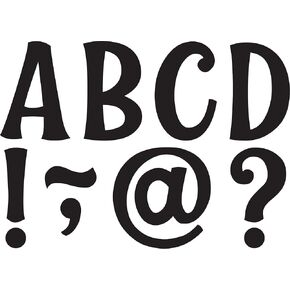 Teacher Created Resources Black Wild Whimsy 3" Magnetic Letters