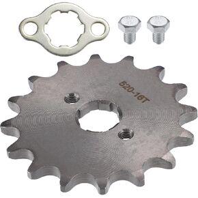 X AUTOHAUX 1 Set 520 Style 16 Teeth 20mm ID Motorcycle Front Engine Sprocket Fit for 50cc 70cc 110cc 125cc Motorcycle Dirt Pit Bike Mini Bike ATV