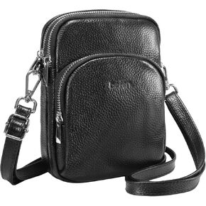 befen Small Genuine Leather Crossbody Bag for Women Trendy Crossbody Purses with RFID Blocking Card Slots