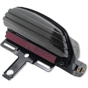 HTTMT MT450-001- Smoke Tri-Bar Fender LED Tail Light Bracket Compatible with Harley FXST FXSTB FXSTC Softail